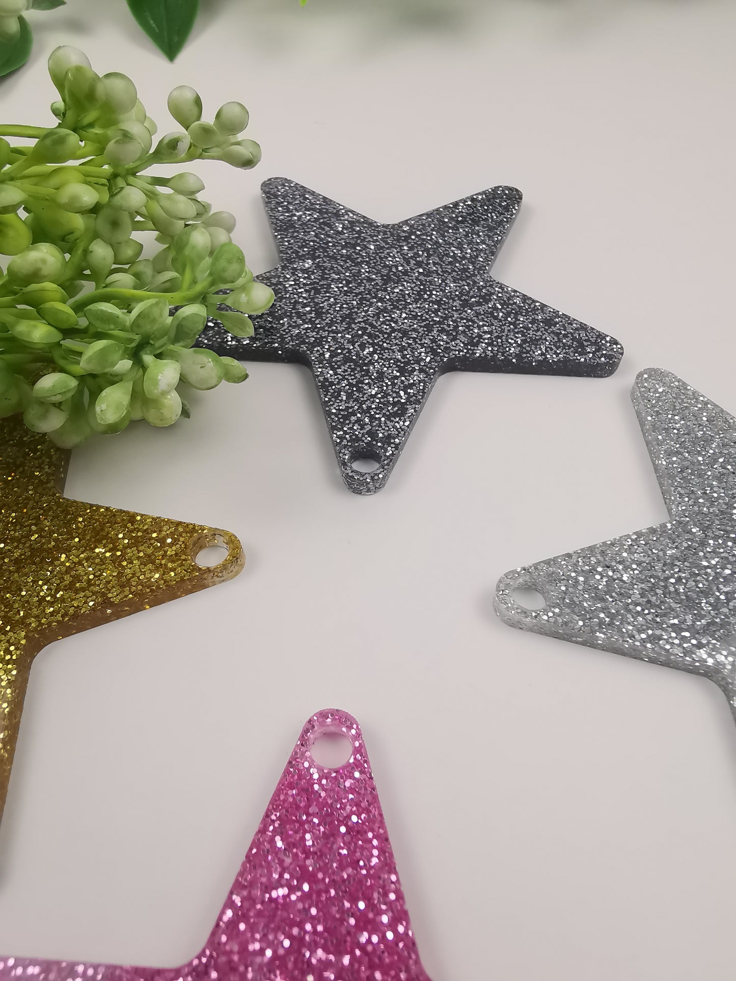 Glitter acrylic star shape, customized bag tag, luggage tag, key tag, name tag and more