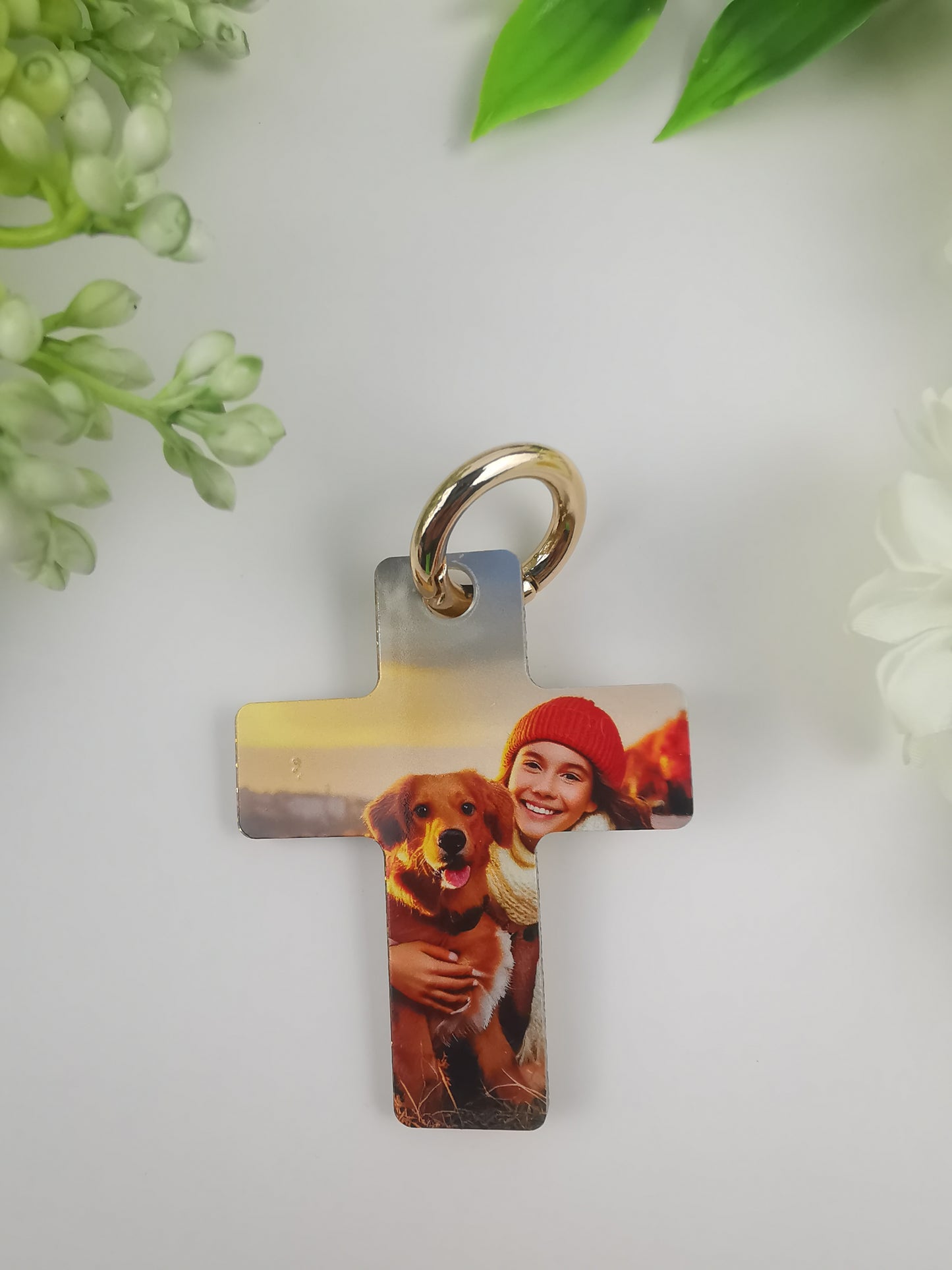 cross with high end UV printing vivid picture acrylic mirror gift