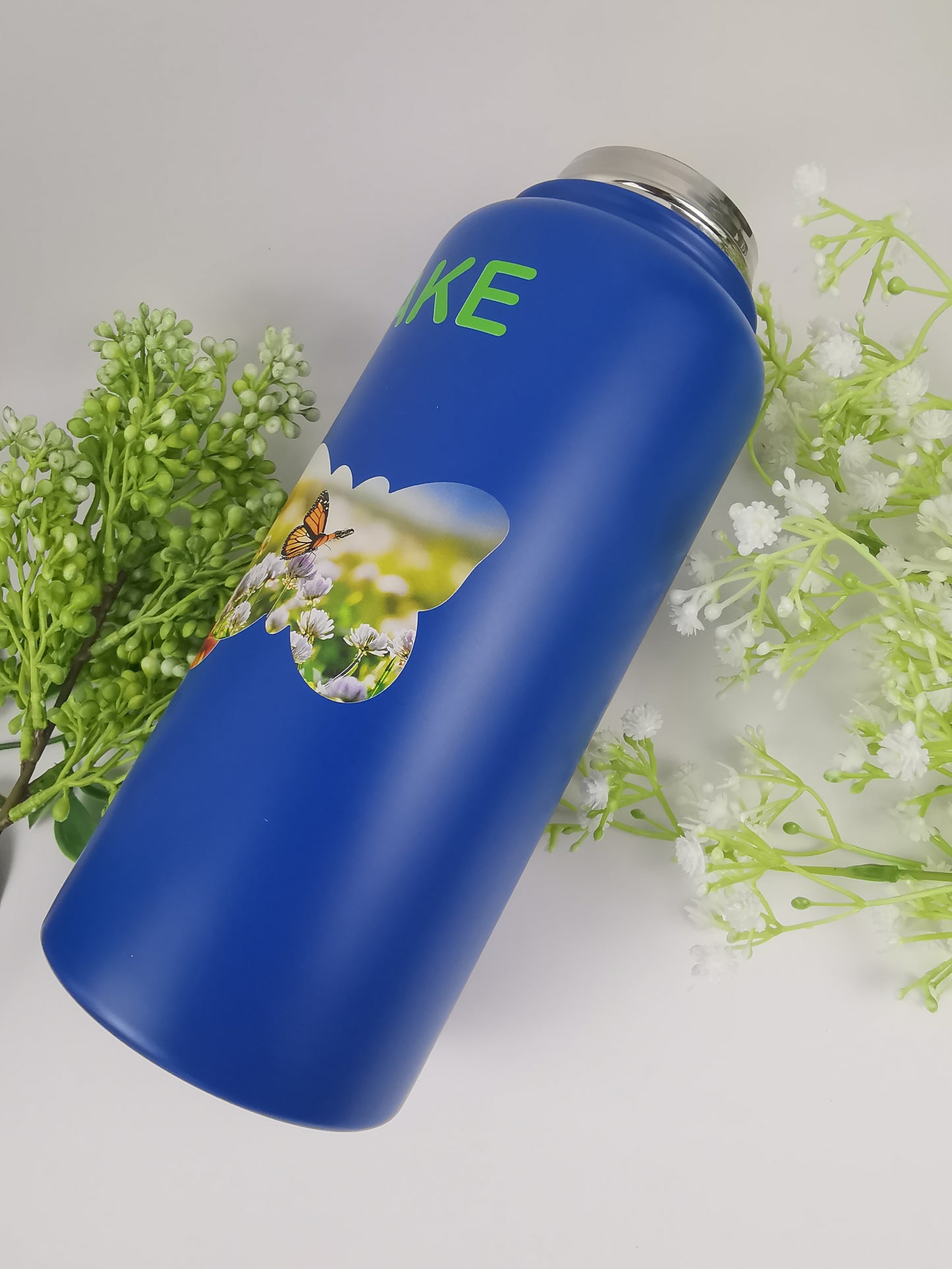 Customize double wall drink bottle with 25 unique image shapes. Designed by VMAKE Gifts